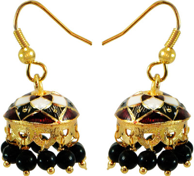 59% OFF on R S Jewels Gold Platede Fish Hook Multi Color Simulated Stone Alloy Dangle Earring
