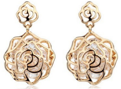 38% OFF on Nexessories Rose With Moving Diamonds Metal Drop Earring 38% OFF on Nexessories Rose With Moving Diamonds Metal Drop Earring