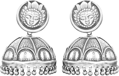 15% OFF on Exotic India Lord Surya Sterling Silver Jhumki Earring