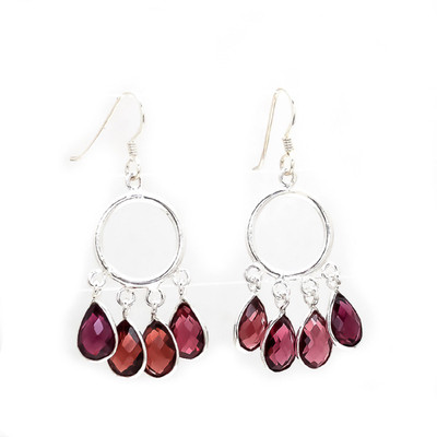 37% OFF on Kirti Gems Vintage Style Garnet Sterling Silver Dangle Earring