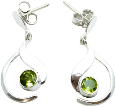 61% OFF on YugshaJewels Peridot Sterling Silver Drop Earring