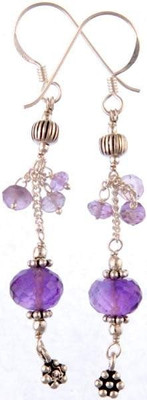 16% OFF on Exotic India Faceted Amethyst Sterling Silver Dangle Earring