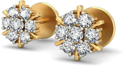 Jewelsnext Spring Sparkle 18 K Diamond Gold Stud Earring Jewelsnext Spring Sparkle 18 K Diamond Gold Stud Earring