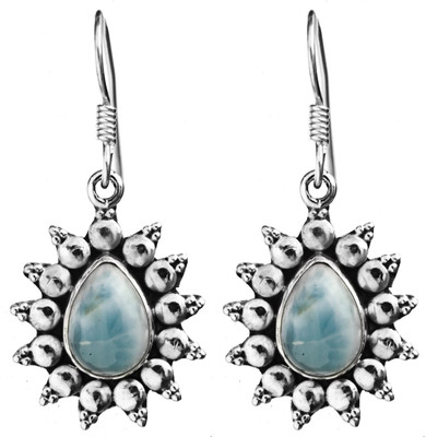 16% OFF on Exotic India Larimar Sterling Silver Dangle Earring