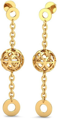 24% OFF on Aurobliss.com Celtic Orb 18 K Cubic Zirconia Yellow Gold Drop Earring