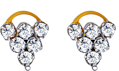 40% OFF on JacknJewel Diamond Drop 14K Yellow Gold Plated 14 K Diamond Gold Stud Earring