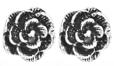 15% OFF on Exotic India Rose Flower Sterling Silver Stud Earring