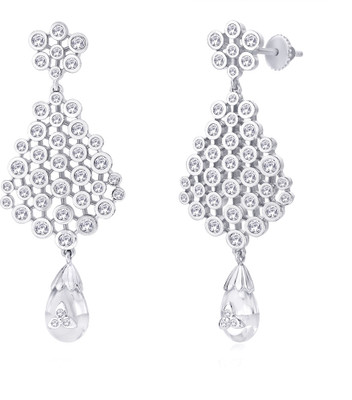 10% OFF on Peora Rhodium Plated Sterling Silver Chandelier Earring