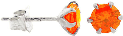 30% OFF on Exxotic Jewelz Fashion Orange Rhodium Plated Silver Stud Earring