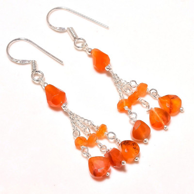 32% OFF on Kirti Gems Sterling Silver Plated Carnelian Sterling Silver Dangle Earring