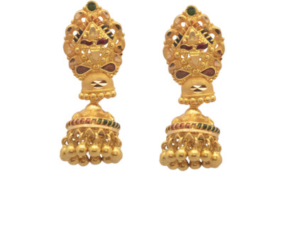 4% OFF on Paliwal Jewelers Aabhar 22 K Gold Jhumki Earring