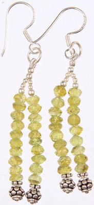 15% OFF on Exotic India Faceted Peridot Peridot Sterling Silver Dangle Earring