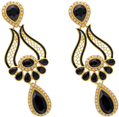 71% OFF on Prisha Season Trends Silver Plated Pearl, Cubic Zirconia Alloy, Silver Dangle Earring