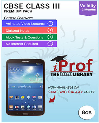 17% OFF on iProf CBSE Class 3 Maestro Series Premium Pack with Samsung Galaxy Tab 3 T213 17% OFF on iProf CBSE Class 3 Maestro Series Premium Pack with Samsung Galaxy Tab 3 T213