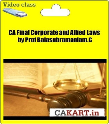Cakart CA Final Law by Prof Balasubramaniam. G