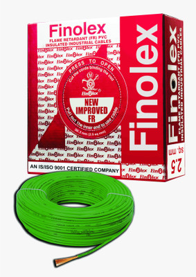 1% OFF on Finolex FR PVC, PVC 2.5 sq/mm Green 90 m Wire 1% OFF on Finolex FR PVC, PVC 2.5 sq/mm Green 90 m Wire