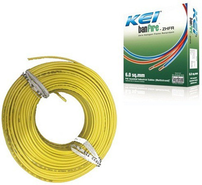 10% OFF on KEI FR PVC, PVC 1.5 sq/mm Yellow 180 m Wire 10% OFF on KEI FR PVC, PVC 1.5 sq/mm Yellow 180 m Wire