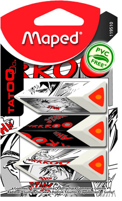 Buy Maped Triangular Pyramide - 3 Triangular Shaped Erasers: Eraser