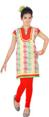 61% OFF on Yellow Dots Girl's Kurti and Legging Set