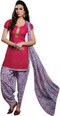 35% OFF on Slassy Cotton, Chiffon Printed, Geometric Print Salwar Suit Dupatta Material Unstitched