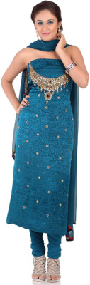 Chhabra 555 Crepe Printed Salwar Material Unstitched Chhabra 555 Crepe Printed Salwar Material Unstitched