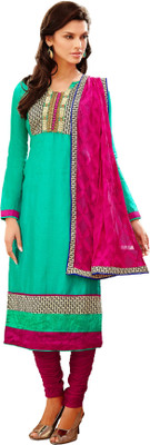 65% OFF on Zohraa Cotton Solid Semi-stitched Salwar Suit Dupatta Material Unstitched