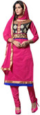 70% OFF on Viva N Diva Cotton Self Design Semi-stitched Salwar Suit Dupatta Material Unstitched