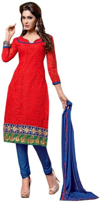 70% OFF on Viva N Diva Cotton Self Design Semi-stitched Salwar Suit Dupatta Material Unstitched