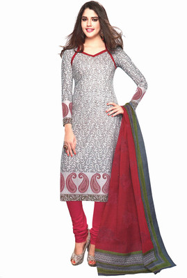 79% OFF on Reya Cotton Printed Dress/Top Material Unstitched