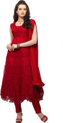 89% OFF on Applecreation Brasso Self Design Semi-stitched Salwar Suit Dupatta Material Unstitched