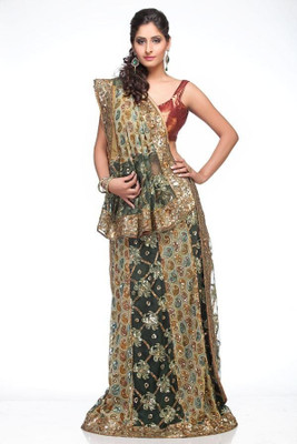 Chhabra 555 Nylon Printed Lehenga Choli Material Unstitched