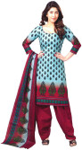 64% OFF on Javuli Cotton Printed Dress/Top Material Unstitched
