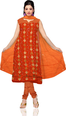 Unnati Silks Silk Floral Print Salwar Material Unstitched