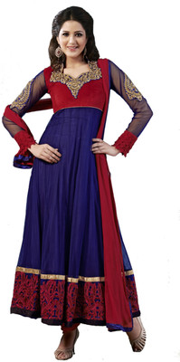 42% OFF on Dani Fashions Net Self Design Semi-stitched Salwar Suit Dupatta Material Unstitched
