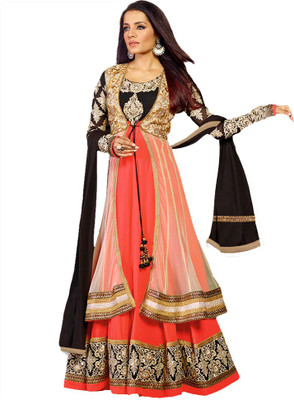 64% OFF on Resham Fabrics Georgette Embroidered Semi-stitched Salwar Suit Dupatta Material Unstitched 64% OFF on Resham Fabrics Georgette Embroidered Semi-stitched Salwar Suit Dupatta Material Unstitched