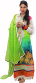 63% OFF on Kosh Georgette Self Design Semi-stitched Salwar Suit Dupatta Material Unstitched