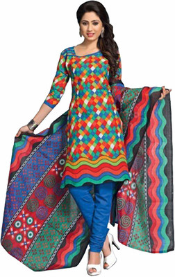 61% OFF on PadamShree Cotton Printed Salwar Suit Dupatta Material Unstitched