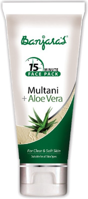 10% OFF on Banjaras 15 Minutes Face Pack Multani Aloevera Tube 100 g