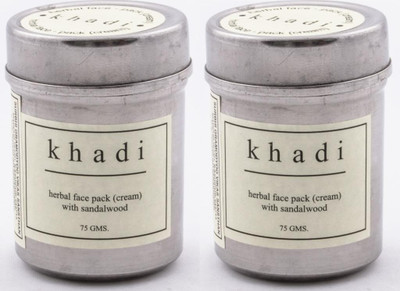 Khadi Sandalwood Face Pack Cream Pack of 2 150 g Khadi Sandalwood Face Pack Cream Pack of 2 150 g