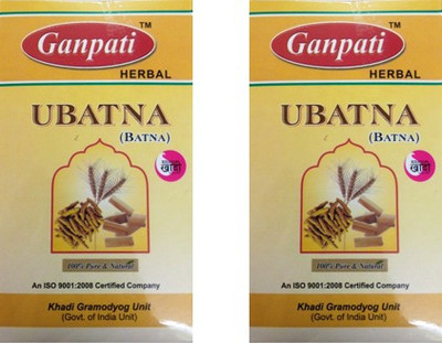 Ganpati Herbal Khadi Certified Ubatna - Haldi, Chandan, Besan, Set of 2 400 g Ganpati Herbal Khadi Certified Ubatna - Haldi, Chandan, Besan, Set of 2 400 g