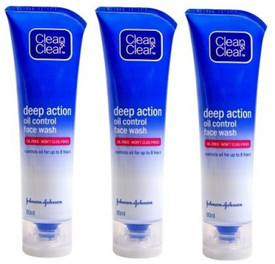 Clean & Clear Deep Action Oil Control - (Pack Of 3) Face Wash - 240 Ml