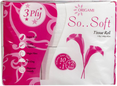 10% OFF on Origami Tissue Roll 10 In 1 100 Grams Pack of 100 10% OFF on Origami Tissue Roll 10 In 1 100 Grams Pack of 100