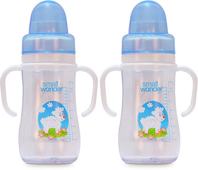 Small Wonder Wonderful Bottle (Pack of 2) - Food Grade Polycarbonate Bottle, BPA Free Liquid Silicone Teat, BPA Free Polypropylene Accessories