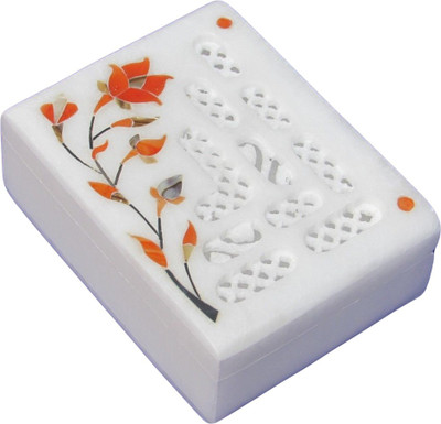 67% OFF on Artist Haat Handcrafted Marble With Inlay Grill Work And Carving Jewellery Vanity Box White