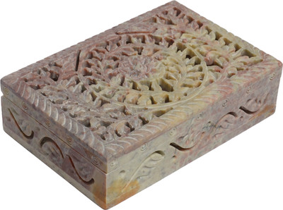 37% OFF on Artist Haat Hand Crafted Natural Jewellery Vanity Case Beige