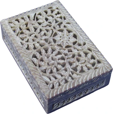 40% OFF on Artist Haat Hand Carved Natural Soapstone Gift Jewellery Vanity Box Beige 40% OFF on Artist Haat Hand Carved Natural Soapstone Gift Jewellery Vanity Box Beige