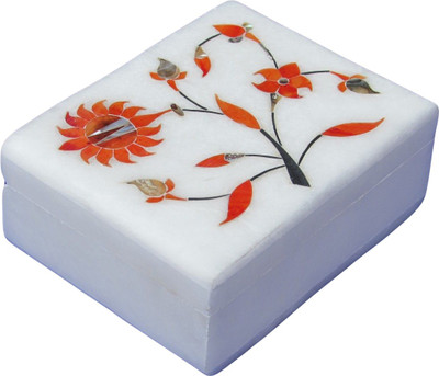 50% OFF on Artist Haat Handcrafted Marble With Leaf Inlay Grill Work Jewellery Vanity Box White 50% OFF on Artist Haat Handcrafted Marble With Leaf Inlay Grill Work Jewellery Vanity Box White