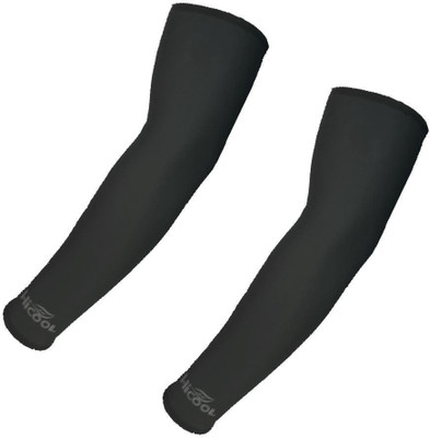 Hi Cool UV Golf Arm Sleeve (Pair) Fitness Band (Black, Pack Of 2)