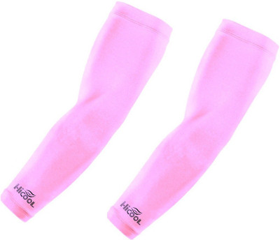Golfoy Hi Cool Uv Golf Arm Sleeve (Pair) Fitness Band (Pink, Pack Of 2)