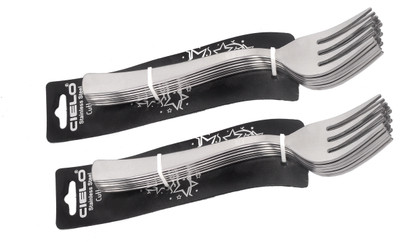 Cielo Stainless Steel Dessert Fork Set Pack of 12 Cielo Stainless Steel Dessert Fork Set Pack of 12